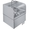 Amgood Stainless Steel Hands-Free Wall-Mounted Hand Sink 17 in. x 15 in. with Double Knee Valves, Faucet, and Side Splash Guards SINK HS-17KVSS-Z - alternate 1